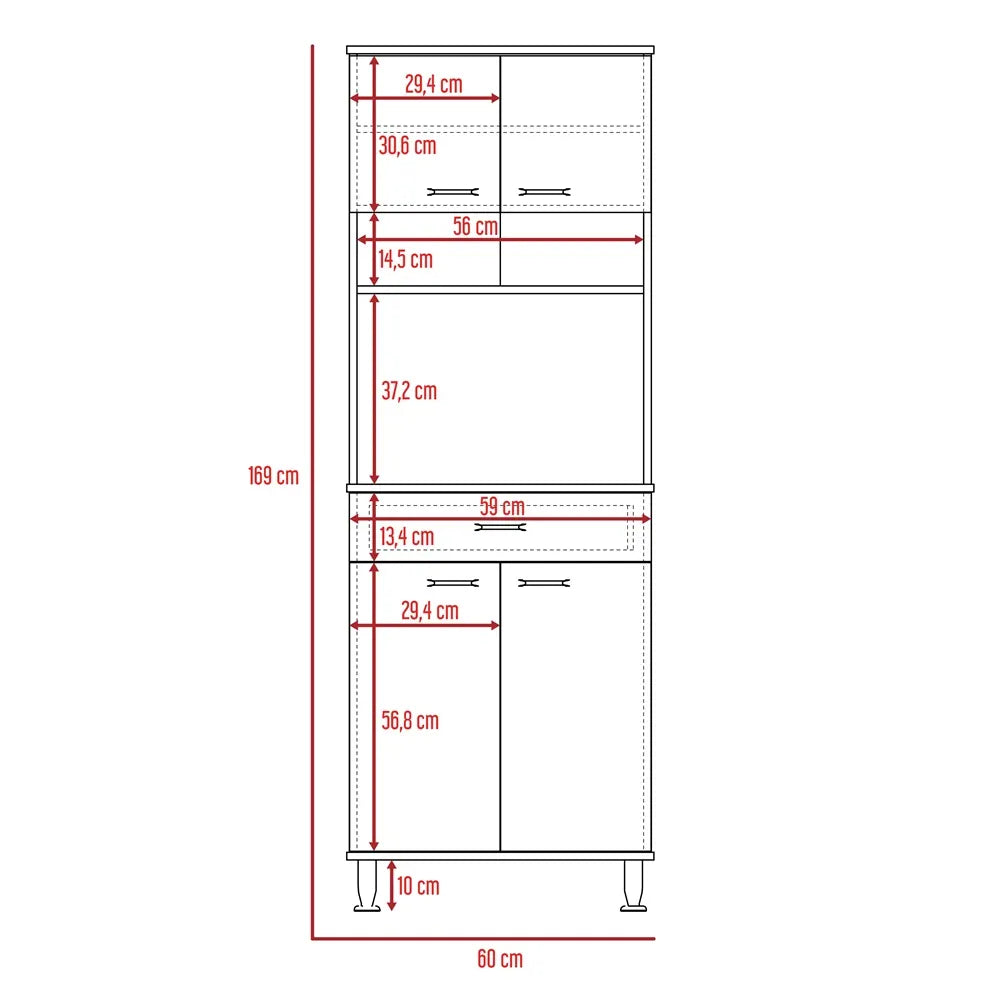 Mueble Alacena Della 60 RTA Blanco