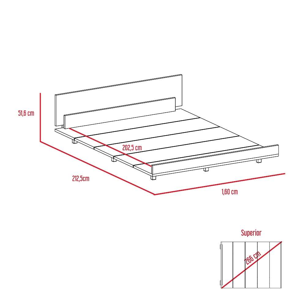 Cama 160 Kaia RTA Miel