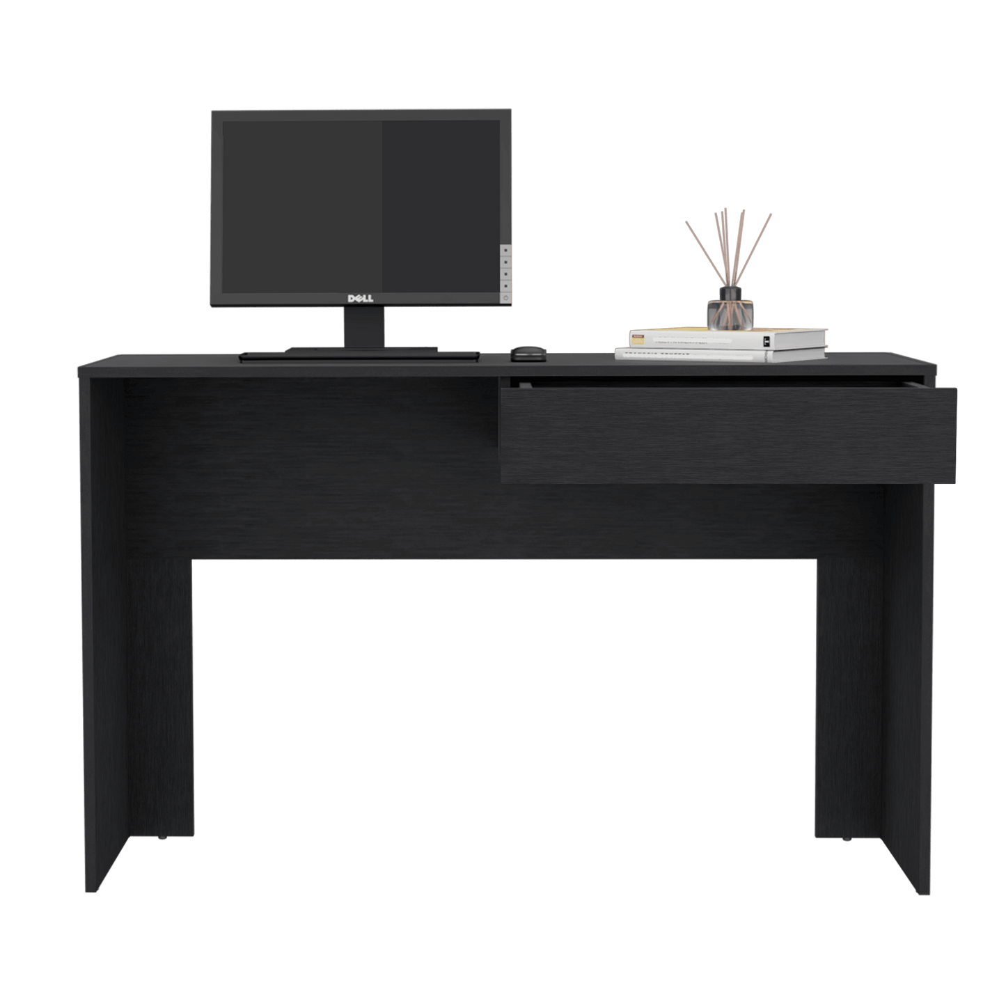 Escritorio Mantis, Wengue, con Un Cajon Organizador ZF - VIRTUAL MUEBLES