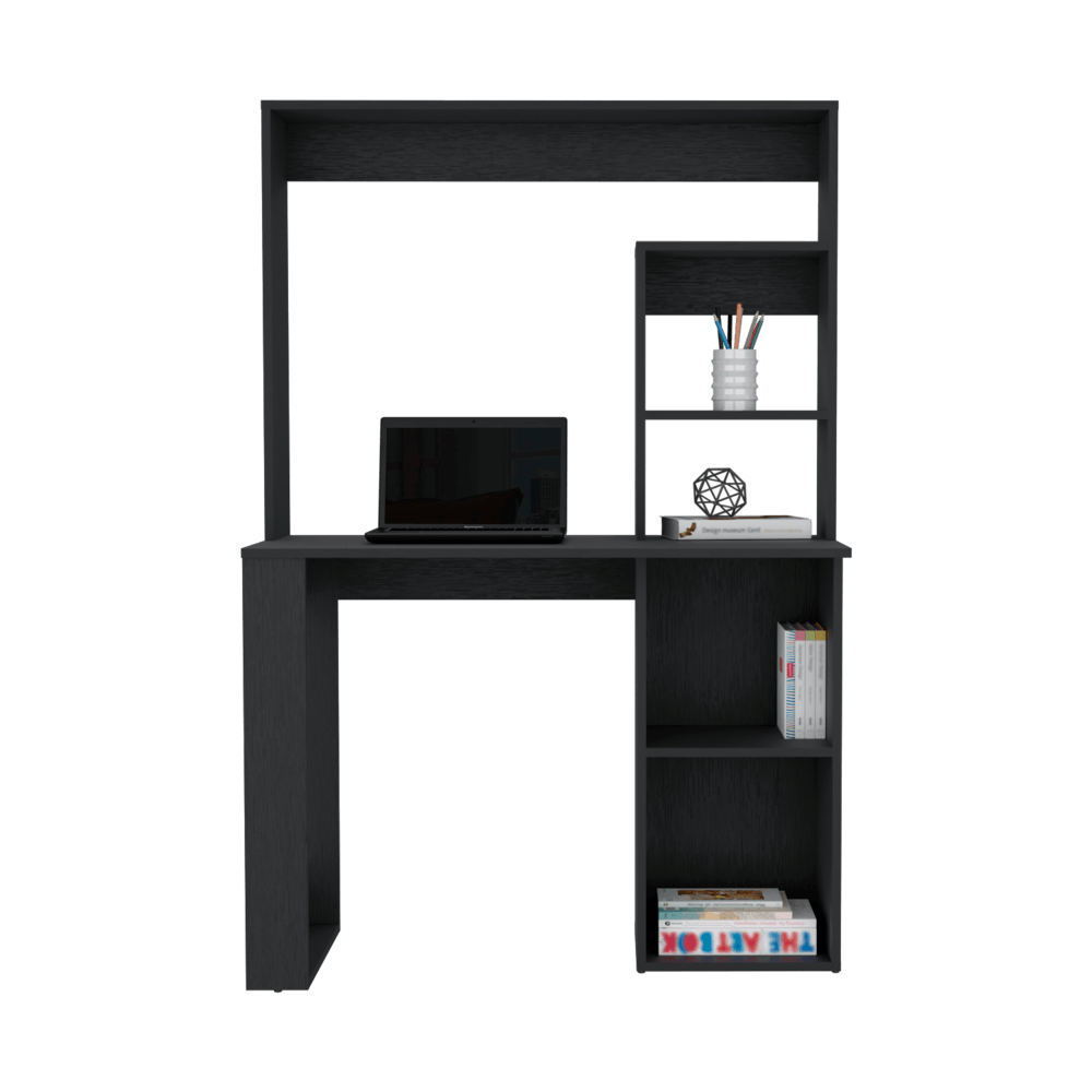 Escritorio Mandy, Wengue, Ideal Para Espacios Pequeños ZF - VIRTUAL MUEBLES