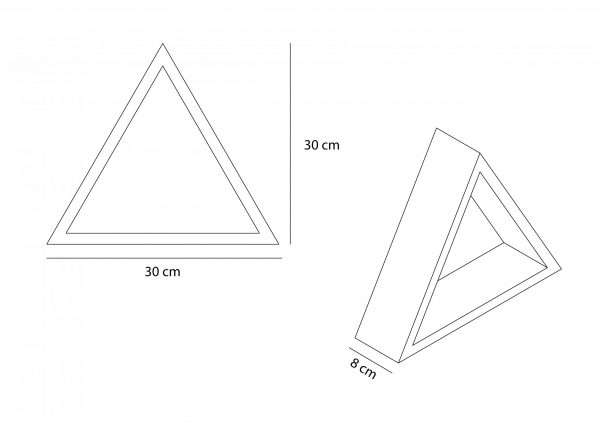 Set de Repisas Angular Beige x 3 unidades Reflekta