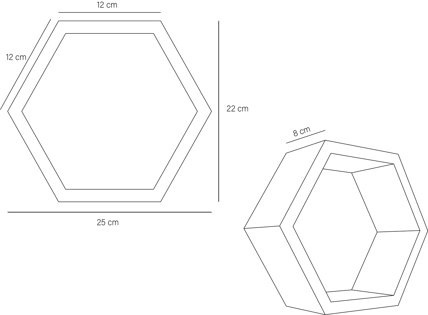 Set de Repisas Hades Hexagonal Beige Reflekta