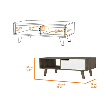 Mesa de Centro 2.0 Oslo RTA Bellota Blanco