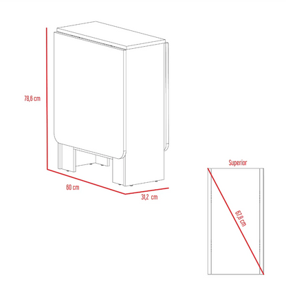 Mesa Plegable Gateleg RTA Wengue Macadamia