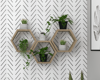 Set de Repisas Hades Hexagonal Beige Reflekta