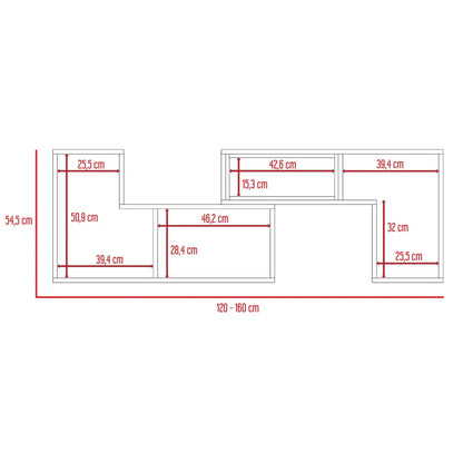 Rack TV Extensible Beijing RTA Blanco