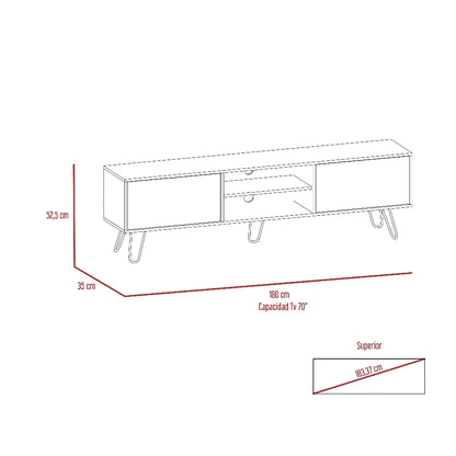 Rack para TV Vassel RTA Miel Plomo