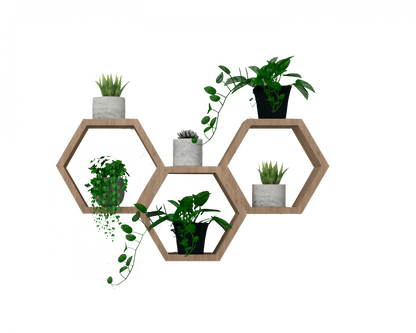 Set de Repisas Hades Hexagonal Beige Reflekta