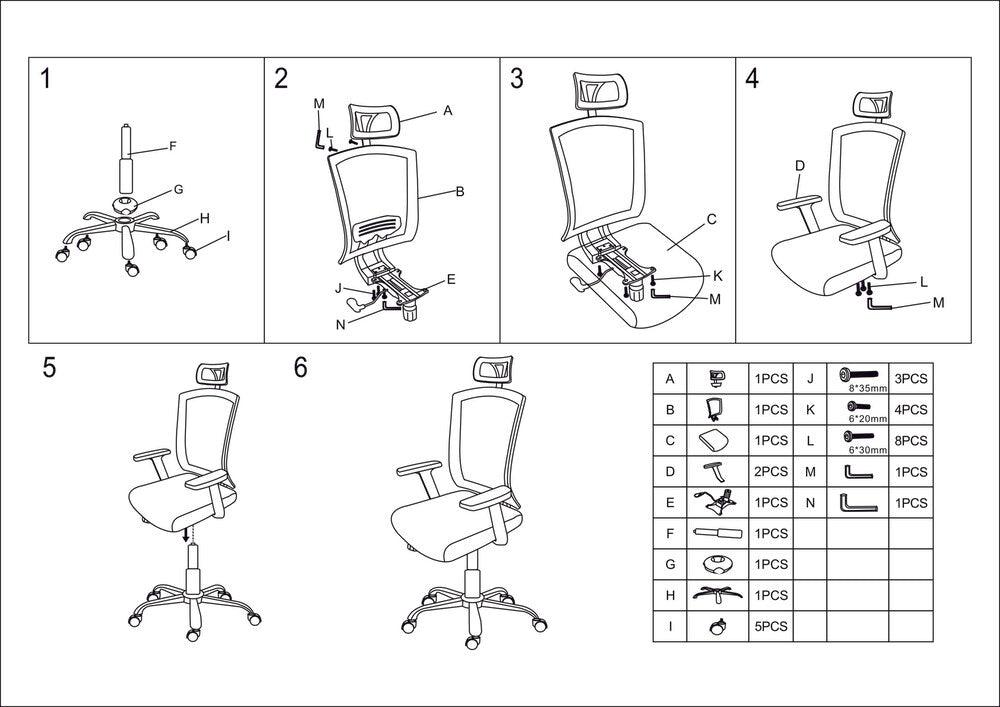 Silla Oficina X 123B color Negro Para Oficina.